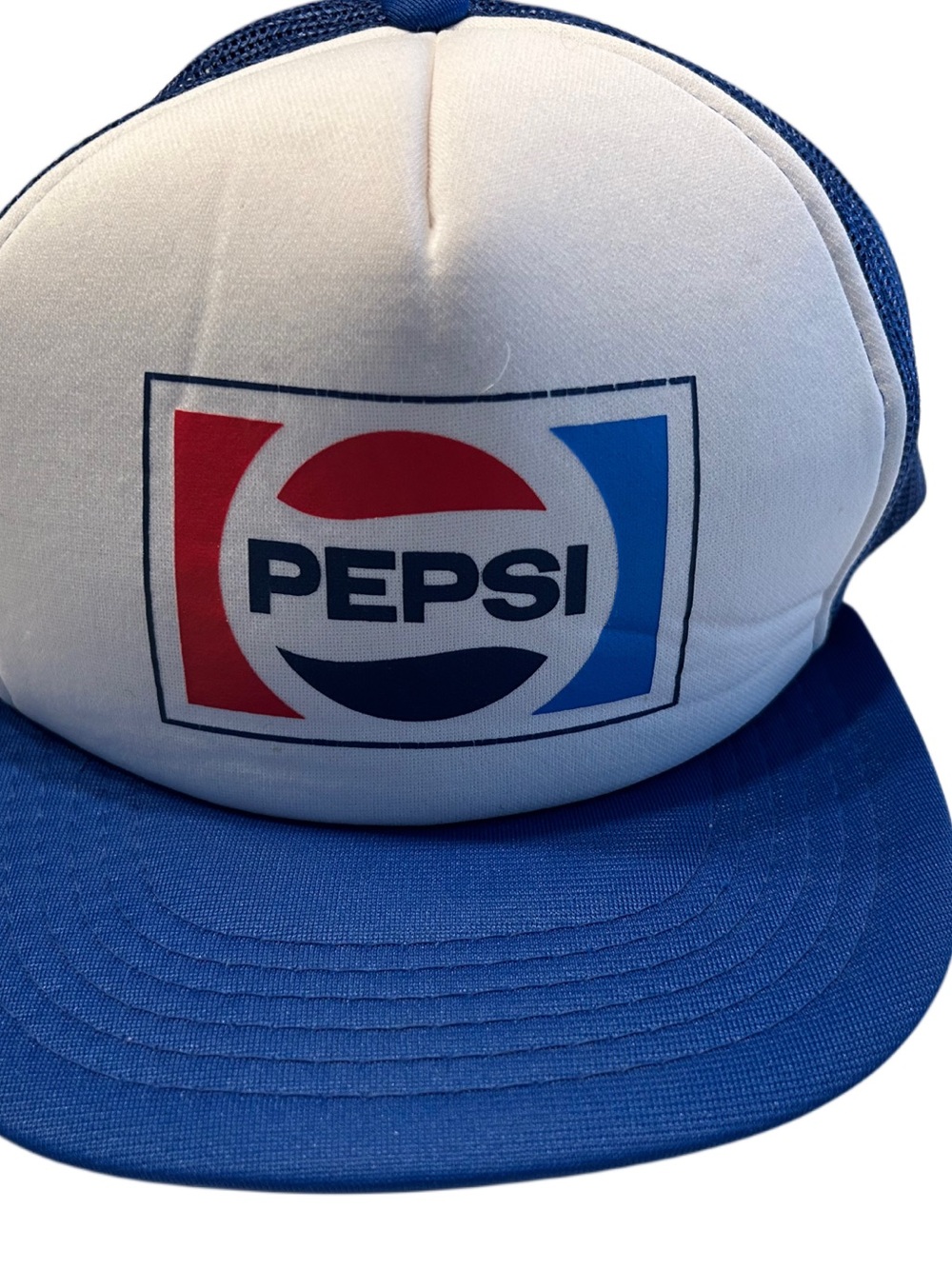 Pepsi Trucker Red, Blue & White Cap Hat Vintage 80’s 90’s One Size Snap Back